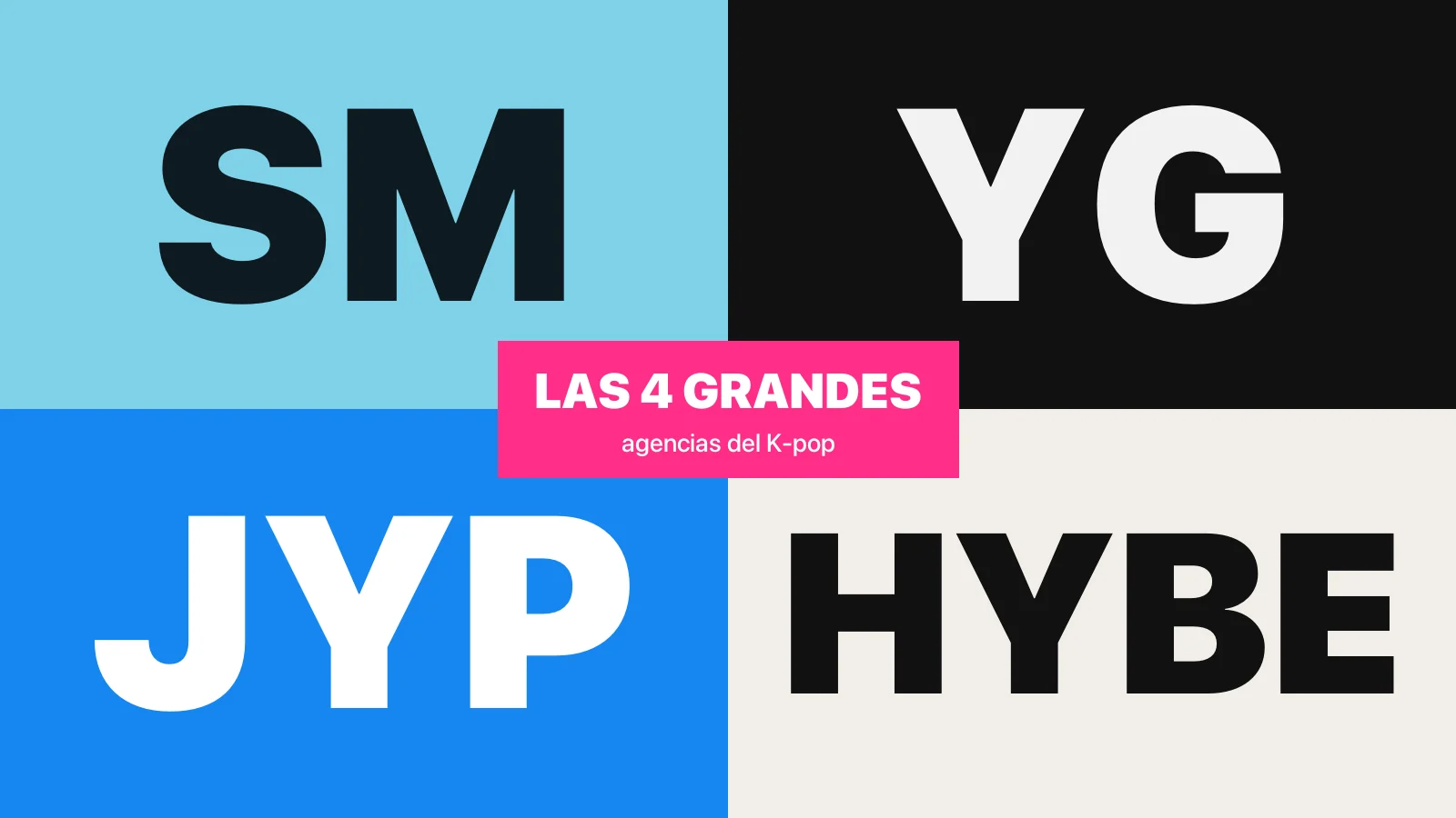 HYBE, SM, JYP y YG: las 4 grandes agencias del K-pop