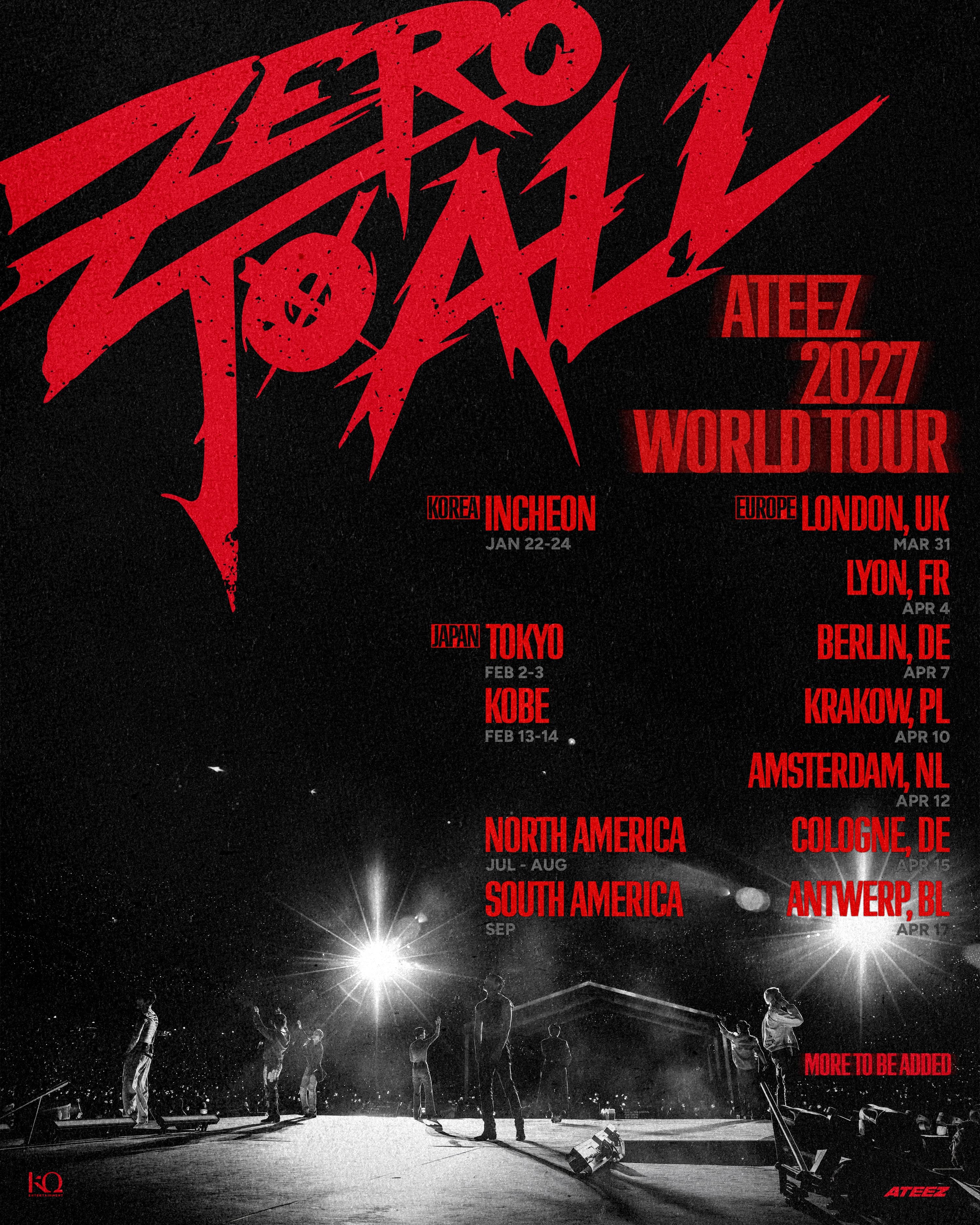 ATEEZ anuncia ZERO TO ALL, su gira mundial de 2027